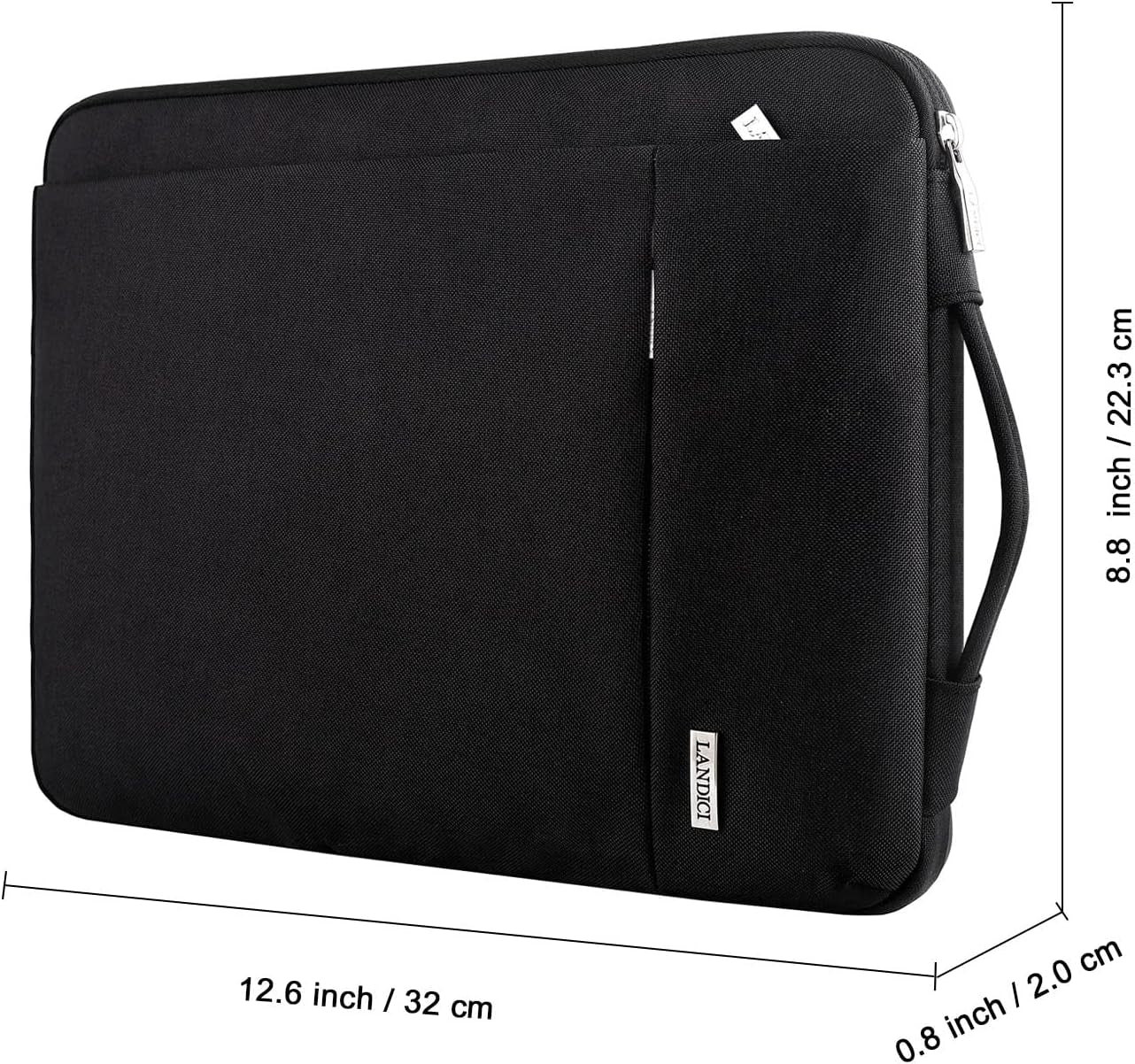 Laptop Sleeve 12-12.9 Inch for Surface Pro 7 8/Laptop Go, Lenovo Acer HP Samsung Chromebook 11.6, Macbook Air 11, Slim Tablet Case Bag for Ipad Pro 12.9 2021-Black