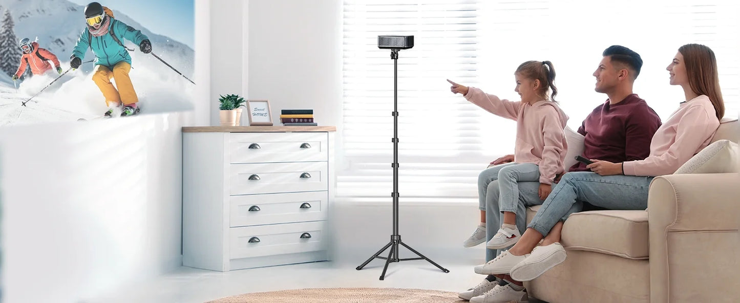 All in One 60" Video Tripod with Wireless Remote 360°, Black