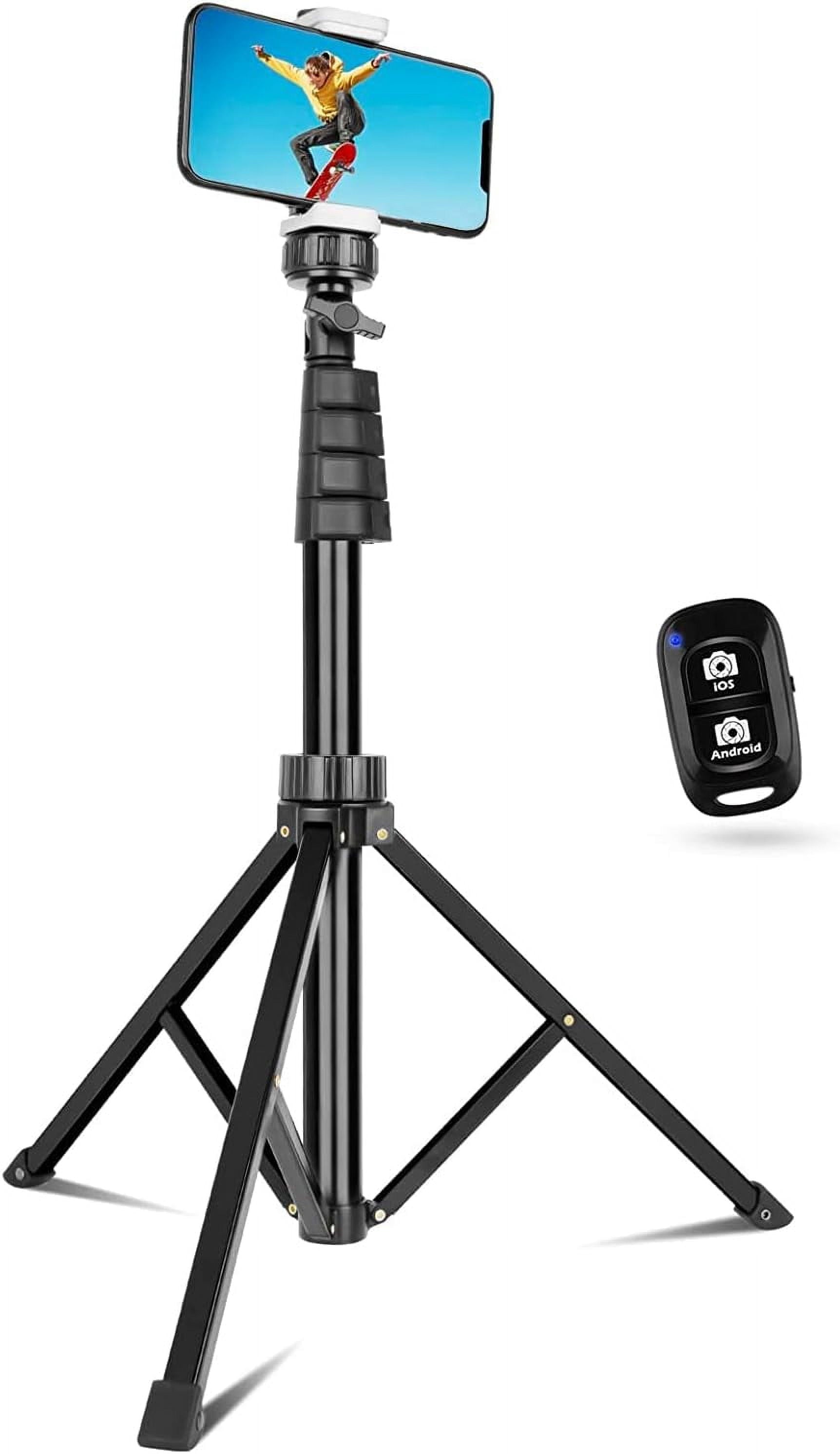 All in One 60" Video Tripod with Wireless Remote 360°, Black