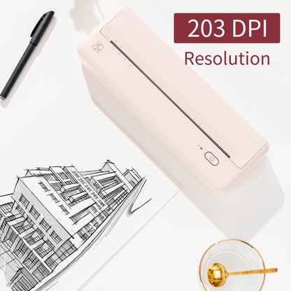 Wireless Portable Printers - A4 Thermal Printer, Monochrome for Travel, Mobile Office, School, Home - Bluetooth Printer Compatible with IOS Android Phone & Laptop