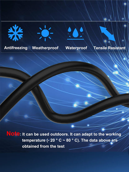 Cat 8 Ethernet Cable 3 Ft Shielded, Indoor&Outdoor, Heavy Duty High Speed Direct Burial 26AWG Cat8 Network Wire, 40Gbps 2000Mhz SFTP Patch Cord, in Wall&Weatherproof RJ45 Cable for Router/Modem/Xbox