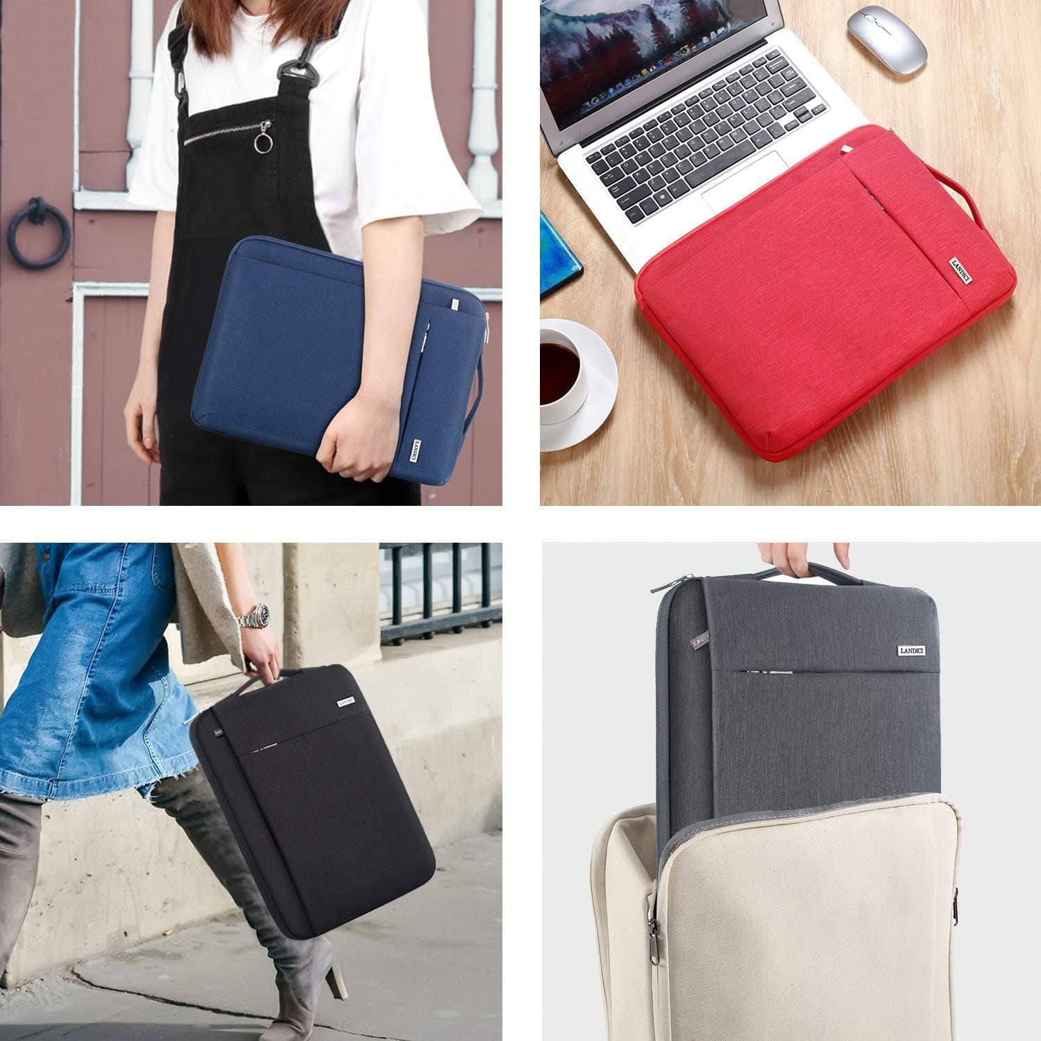 Laptop Sleeve 12-12.9 Inch for Surface Pro 7 8/Laptop Go, Lenovo Acer HP Samsung Chromebook 11.6, Macbook Air 11, Slim Tablet Case Bag for Ipad Pro 12.9 2021-Black