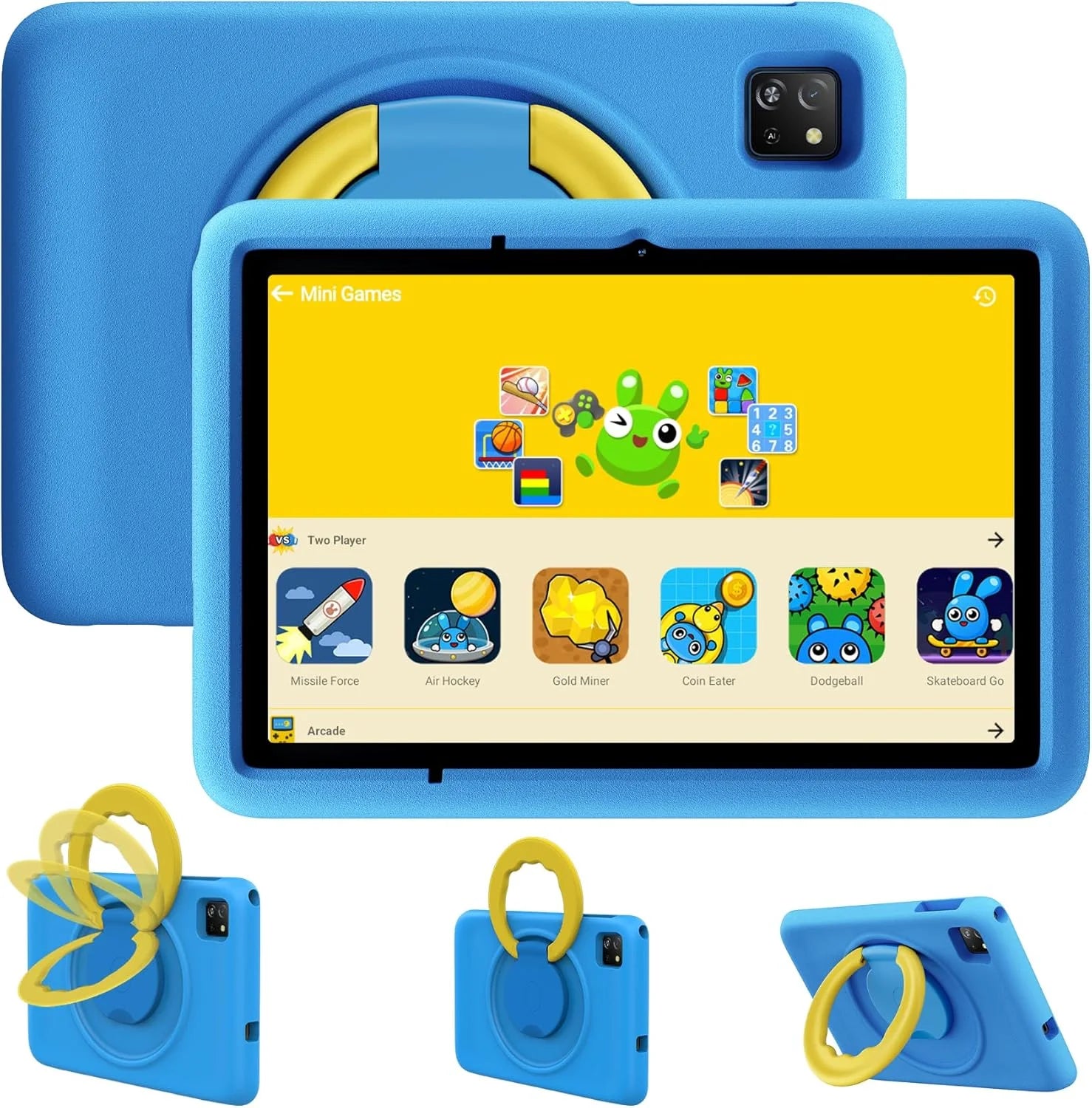 10" Kids Tablet 6GB+64GB Parental Controls Android Tablets Wifi 6 Kid-Proof Case, Tab 30 Kids,Pink