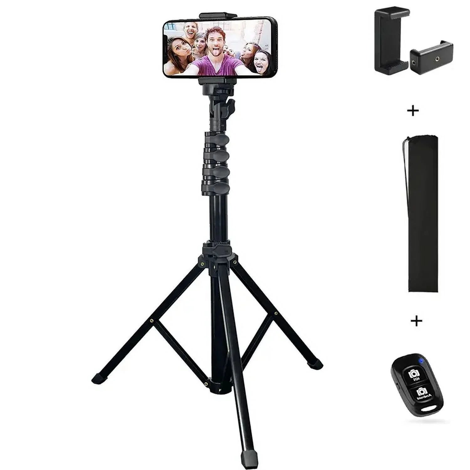 All in One 60" Video Tripod with Wireless Remote 360°, Black