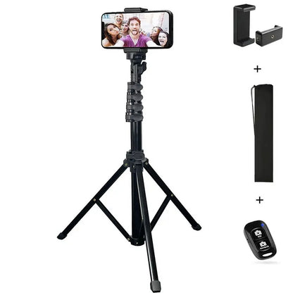 All in One 60" Video Tripod with Wireless Remote 360°, Black