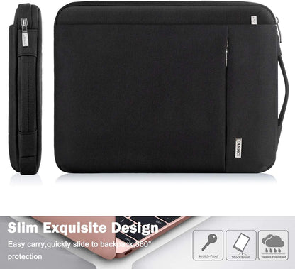 Laptop Sleeve 12-12.9 Inch for Surface Pro 7 8/Laptop Go, Lenovo Acer HP Samsung Chromebook 11.6, Macbook Air 11, Slim Tablet Case Bag for Ipad Pro 12.9 2021-Black