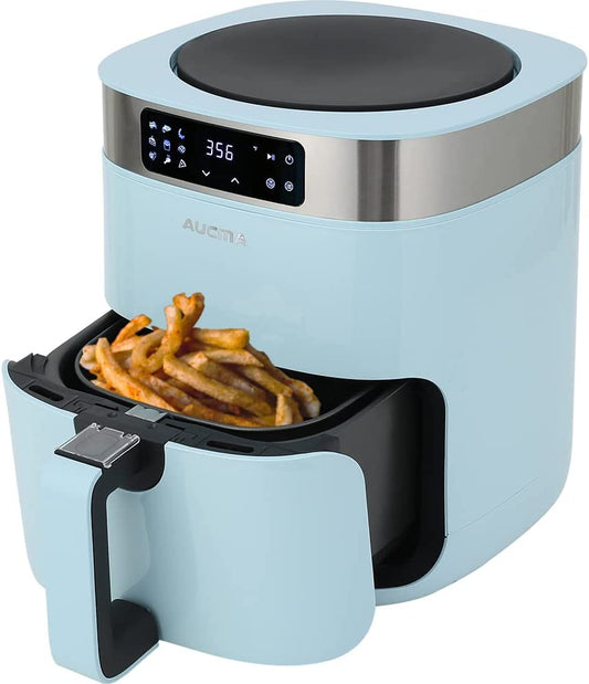Air Fryer, 5.8QT Hot Air Fryers Oven, XL Electric Air Fryers Oven Cooker with 9 Cooking Preset, Digital Touch Screen Preheat & Nonstick Basket (Blue)